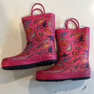Toddler girl, dinosaur rain boots! Size 10